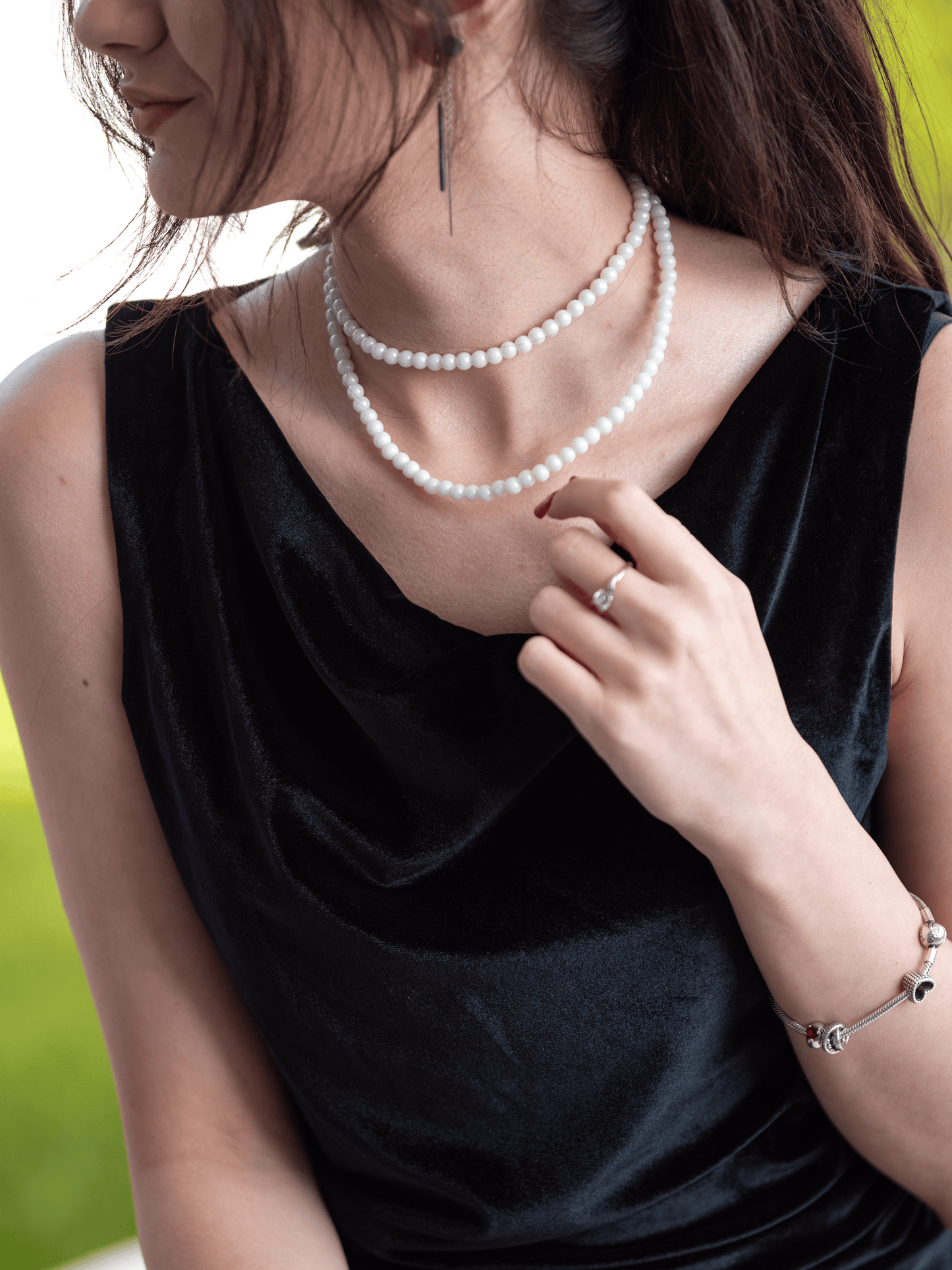 COLIER | Model dublu, perle mici