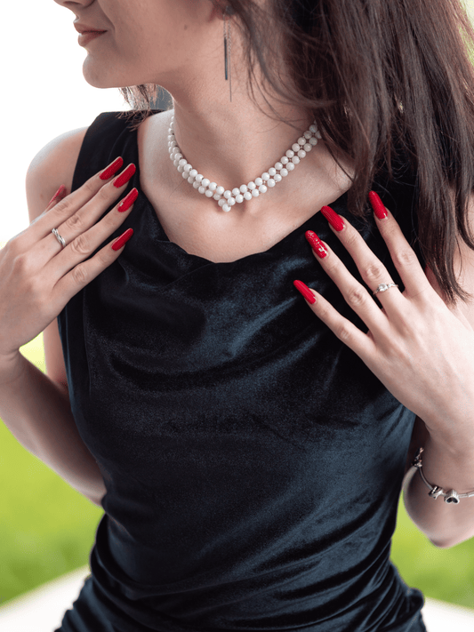 COLIER | Model împletit, perle mici